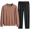 New Sweatshirt Suit Men's Sports Autumn and Winter Pullover Long-sleeved Loose Top Elastic Waist Casual Suit