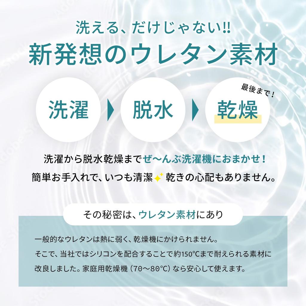 IKEHIKO Washable Urethane Pillow, Quick-Drying, Approx. 30 X 50 X 7-9cm, Blue, Machine Washable and Dryer Safe, High-Profile, Comfortable Sleep for