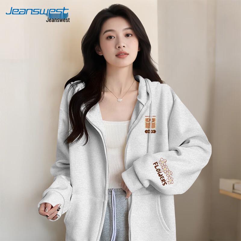 Jeanswest Women's Fashion Hooded Cardigan Sweatshirt