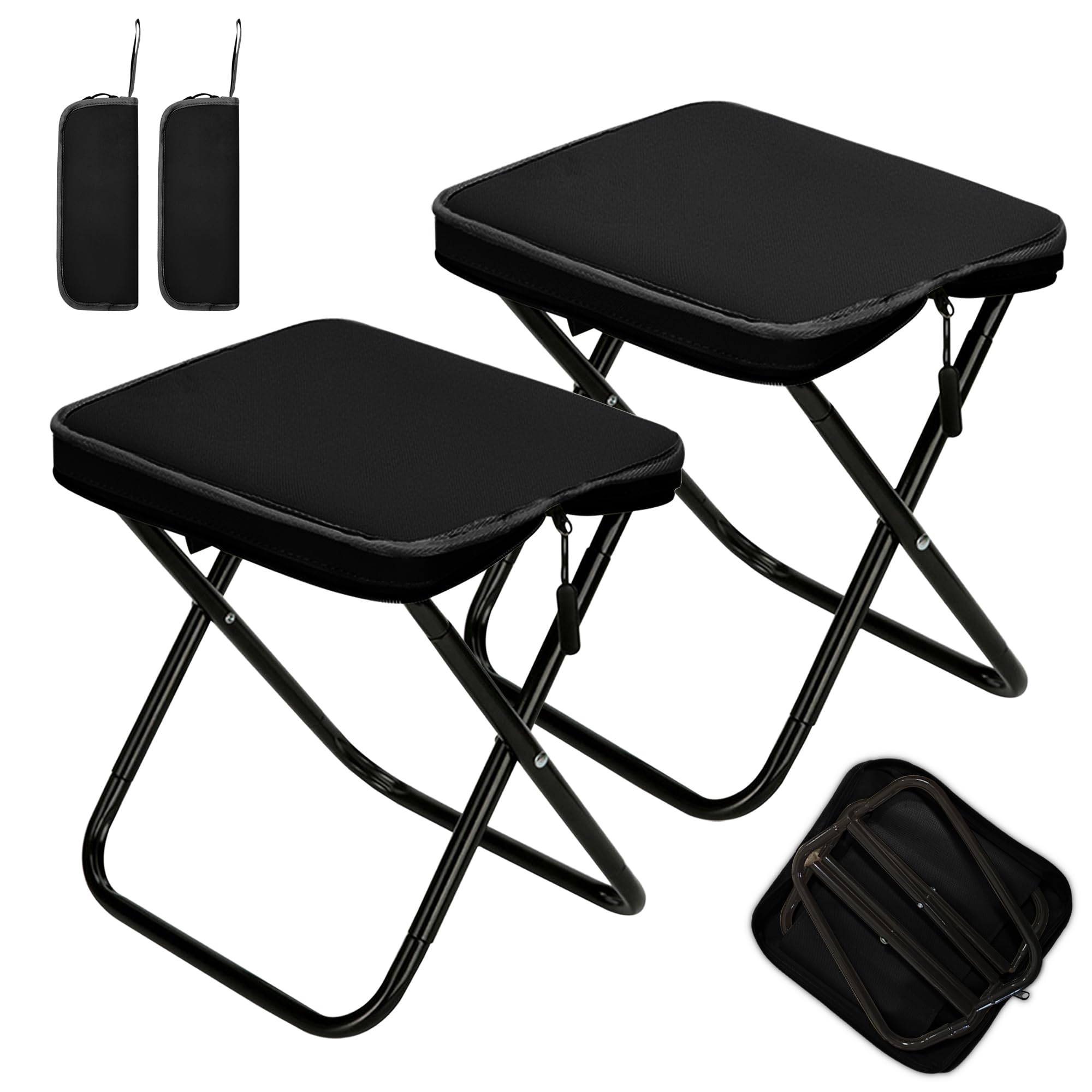 

AYO Folding Outdoor Folding Camping Black Chair, Chair, Lightweight, Durable, Chair, Compact, Chair, чёрный