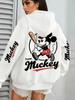 Oversized Vintage Disney Mickey Hoodie Women Men Casual Pullover Sweatshirt Streetwear Long-sleeved Tops Spring Autumn Fashion