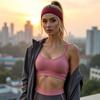 Hair Fixing Hole Sports Headbands Solid Color Makeup Headbands Fitness Hair Bands  For Women