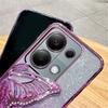 Hinweis14 Treibsand Schmetterling Ständer Glitzer Hülle Für Xiaomi Redmi Note 14 Pro Plus Note 13 14C 13C 14T POCO X7 X6 C65 Weiche Hülle