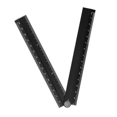 30cm Aluminum Foldable Rulers Lightweight Metal Rulers Tool for Convenient Storage & Easy Carrying In School or Office