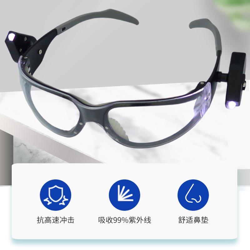 Mechanical Car Repair Miner Anti-fog and Dust-proof Night Work Protective Glasses with Strap LED Lighting Goggles