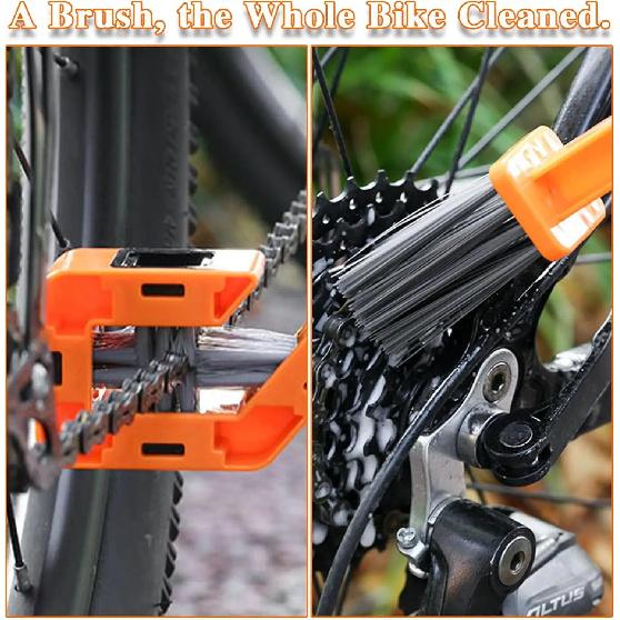 Chain Cleaner Cleaning Bicycle 3D Chain Brush Wash Tool Set Bike Protection Oil Bike Chain for Mountain Cycling Bike Accessories