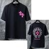 8760 CHROME HEARTS Summer New High Quality Cotton Round Neck Loose Large Size Men's and Women's T-shirt Couple T-shirt
