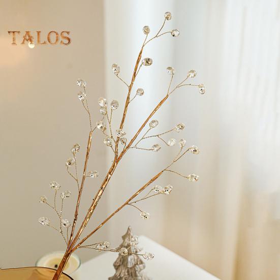 Sclipici artificiale de Crăciun Ornamente de tulpină de fructe de pădure de cristal artificial Pom de Crăciun crenguță strălucitoare crenguțe de mărgele pentru decorarea vazei de nuntă de vacanță