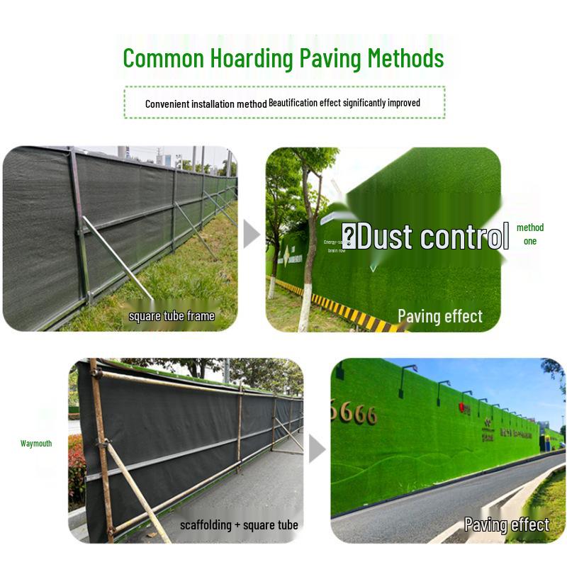 Artificial Turf Construction Site Fence and Landscaping Grass