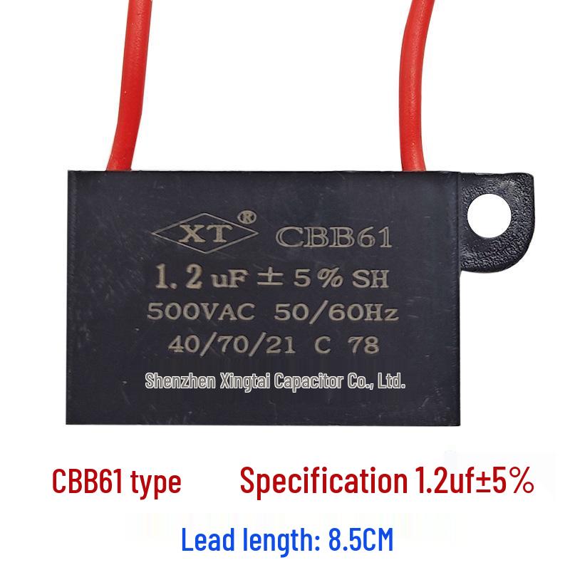 CBB61 Bathroom Heater Ventilation Exhaust Fan Motor Starting Capacitor 1UF 500V