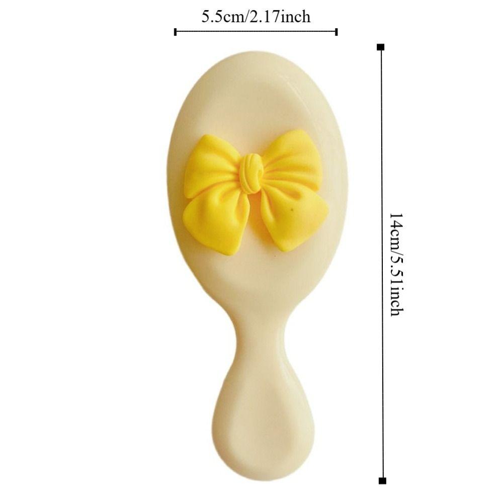 Handle Portable Comb Scalp Massage Pocket Hair Brush Hair Care Bow Comb Student