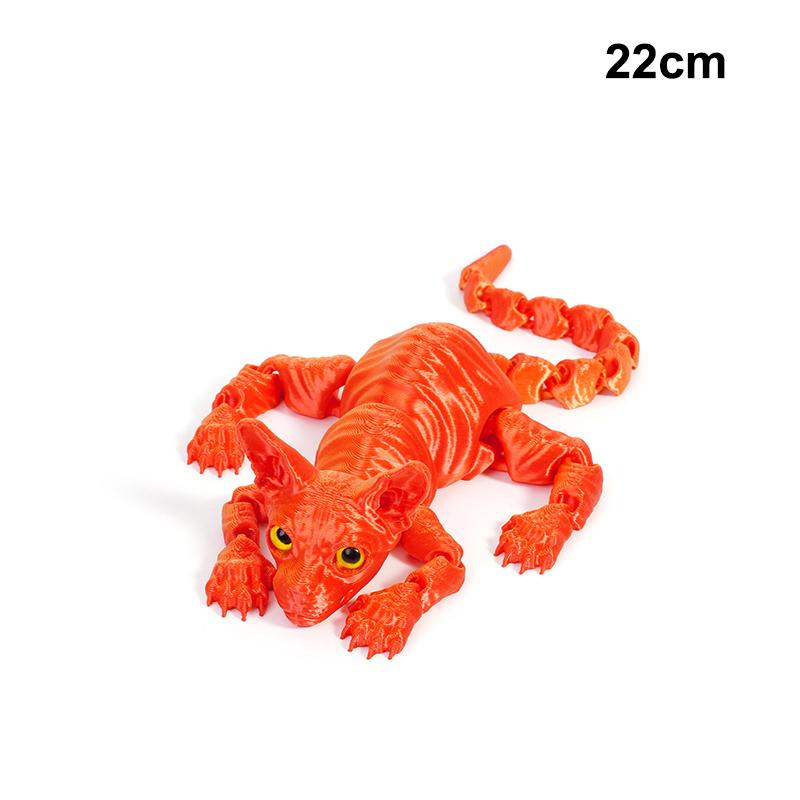 

Креативные 3D-печатные игрушки в виде кошек сфинксов, реалистичная фигурка бесшерстной кошки, подвижная кошка-непоседа, украшение для дома, подарки