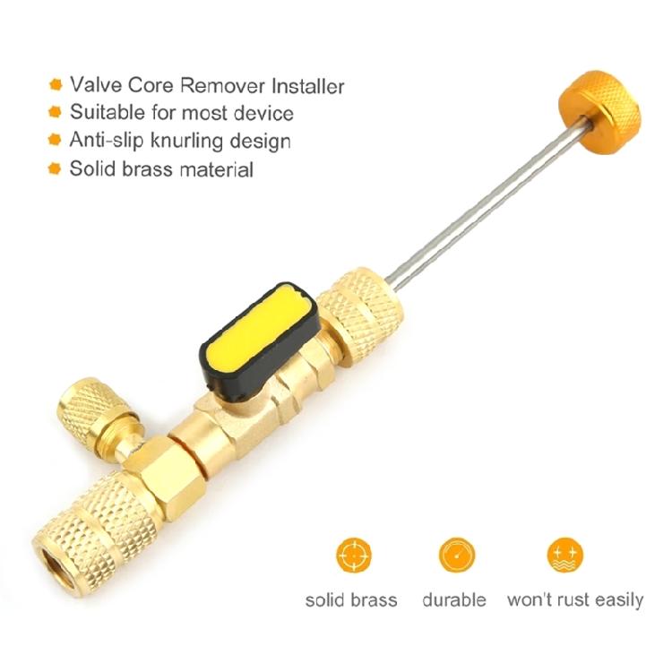 HVAC for Valve Core Remover for w/ Dual 1/4 and 5/16 Service Ports for Valve Cor