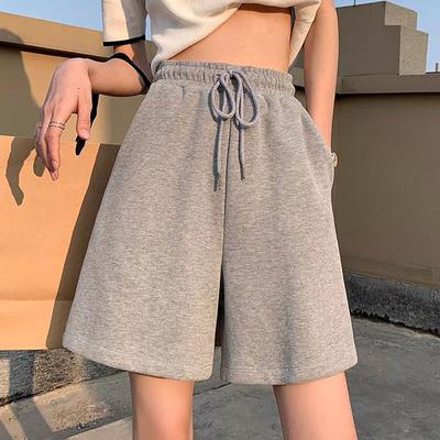 Sports Shorts Ladies Summer Large Size Loose Straight High Waist Slim Casual Wide Leg Five-point Pants Running Shorts for Women