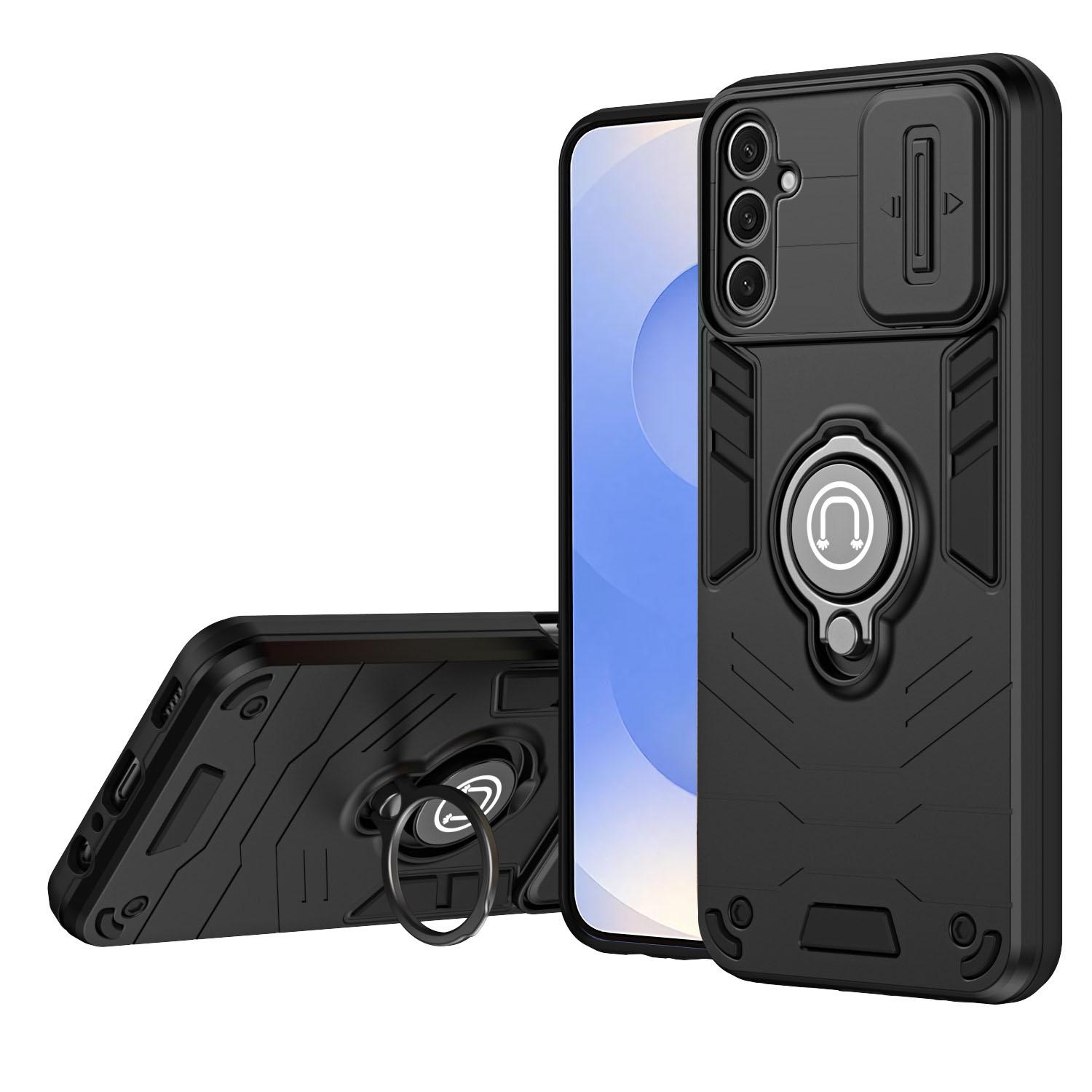 

Для Samsung Galaxy S25 чехол Slide Camshield Kickstand PC+TPU чехол для телефона Black