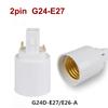 ABS LED AC G23 G24 To E27 power Adapter Socket Halogen CFL Light Lamp Base Converter G23 to E27 Bulb Holder 2pin 4pin 110V 220V