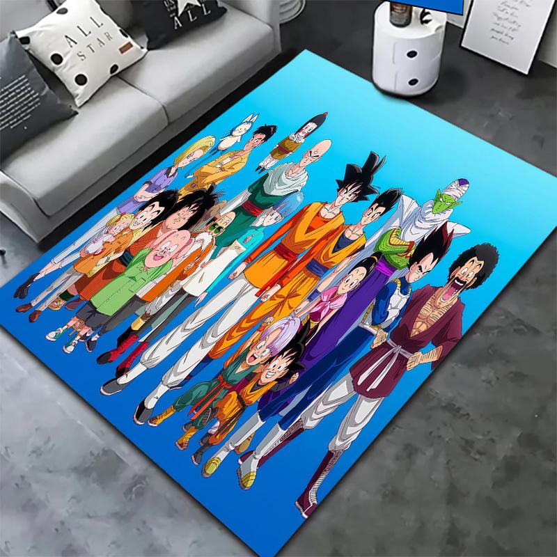 Cute Cartoon Son Goku Carpet Rug For Living Room Bedroom Home Sofa Decoration,kids Play Nonslip Floor Mat
