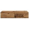 Wall Mounted Shelf with Drawers Rustic Wood Look 80 x 33 x 17 cm Engineered Wood