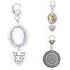Wedding Bouquet Photo Charm Oval Picture Frame with Pendant Brooch For Bridal Stylish Photo Lapel Pin Assessories