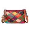 Cowhide Bag, Colored Plaid Contrasting Colors, Hand-Spliced Trendy Bag, Women'S Small Bag, Shoulder Bag, Fashionable And Versatile