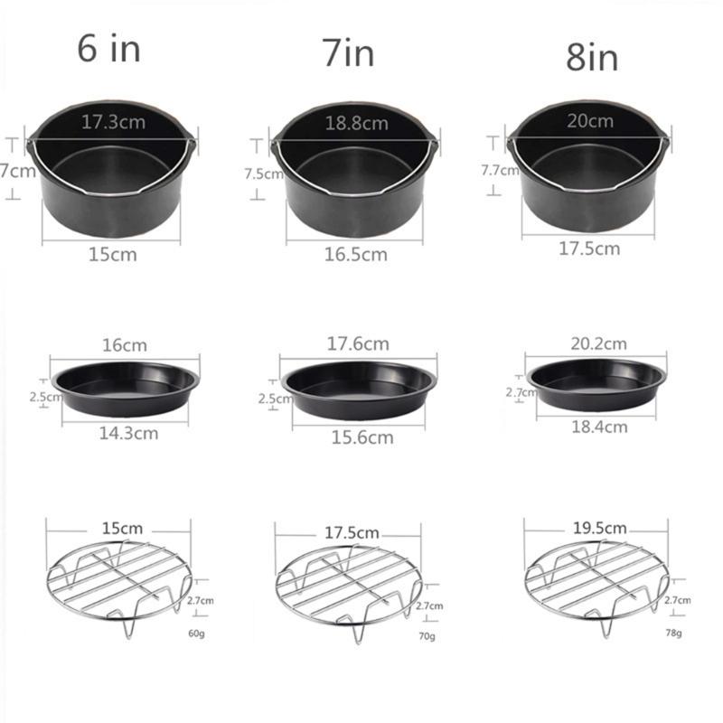 6pcs/set Practical Cookware Set Round Cake Pans & Baking Tray for Home Kitchen