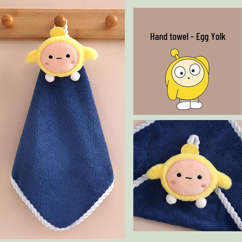 Coral Fleece Cute Cartoon Children's Hand Towel - Thick, Absorbent Small Square Towel