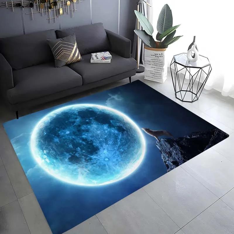 Snow Wolf Pattern Floor Mat Door Decoration Home Living Room Floor Mat