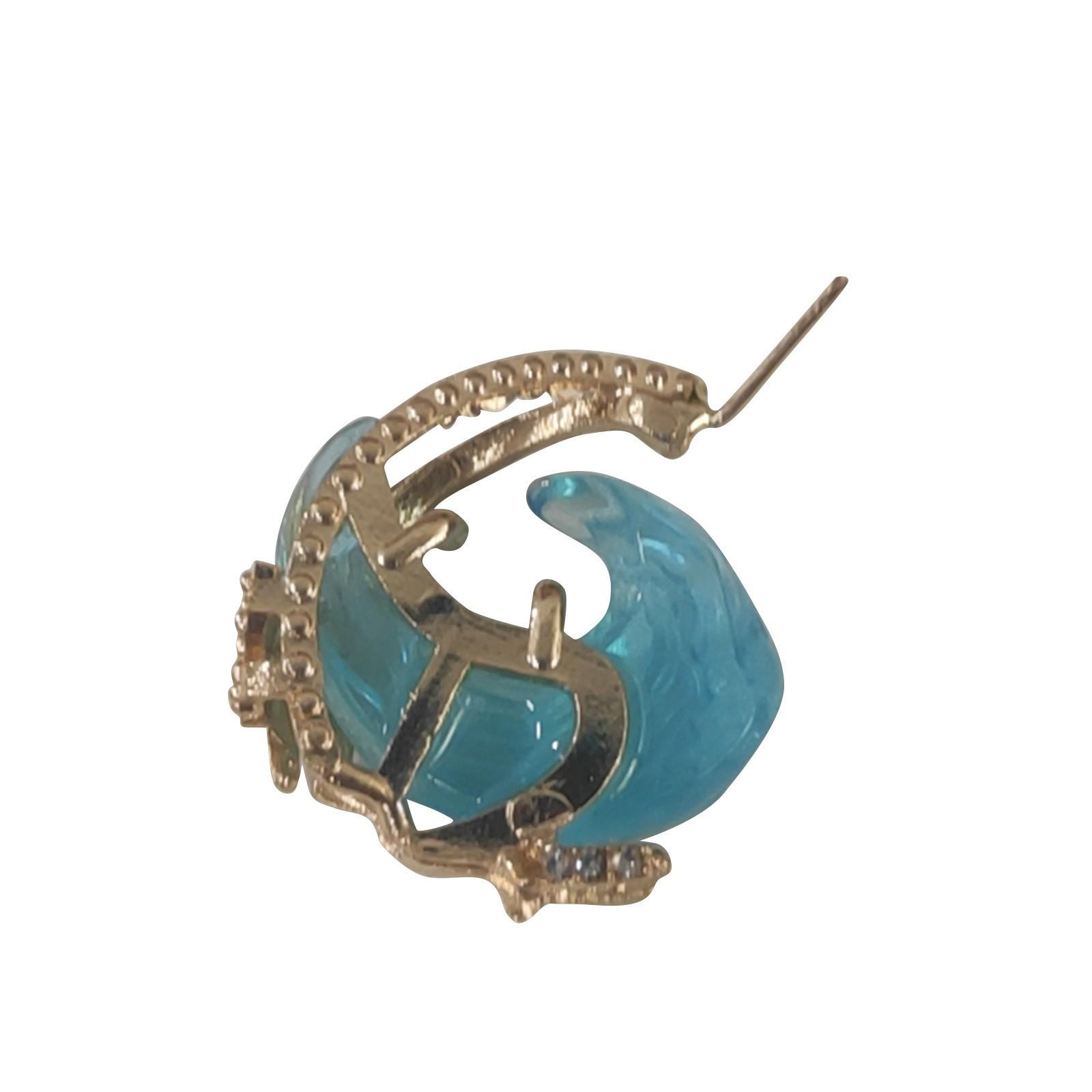 

Кольцо ручной работы с головой быка для мужчин, персонализированное и мощное ретро-кольцо «Бык Тай», кольцо с открытым ртом, подарок синий