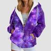 Stylish Printing Hooded Women'S Sweatshirt With Pockets Autumn/Winter Long-Sleeve Casual Hoodies Full Zipper Outdoor Sportwears