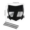 Plastic Motorcycle Number Plate Panel In Black, Vented Front Guard Design with Side Mount Points for Sting Replacement Installation and Custom Styling