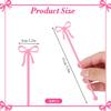 30 Pack Coquette Acrylic Bow Drink Stirrers, Pink Swizzle Sticks for Cocktail Coffee Reble Stirrers for Bachelorette Wedding Bridal Shower Party