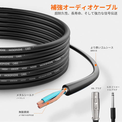 talomen L52 Wired Microphone (for Singing), Black