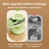 Automatic Liquid Adding Kitchen Pot Brush, Press Type, Natural Sisal for Easy Cleaning