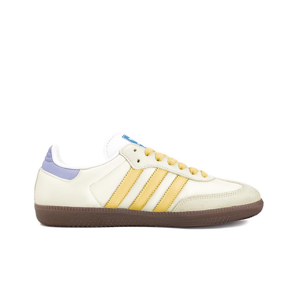 Adidas Originals SAMBA OG Slip Resistant Abrasion Resistant Low top Skateboard Shoes Unisex Yellow White B75806(Team354-)