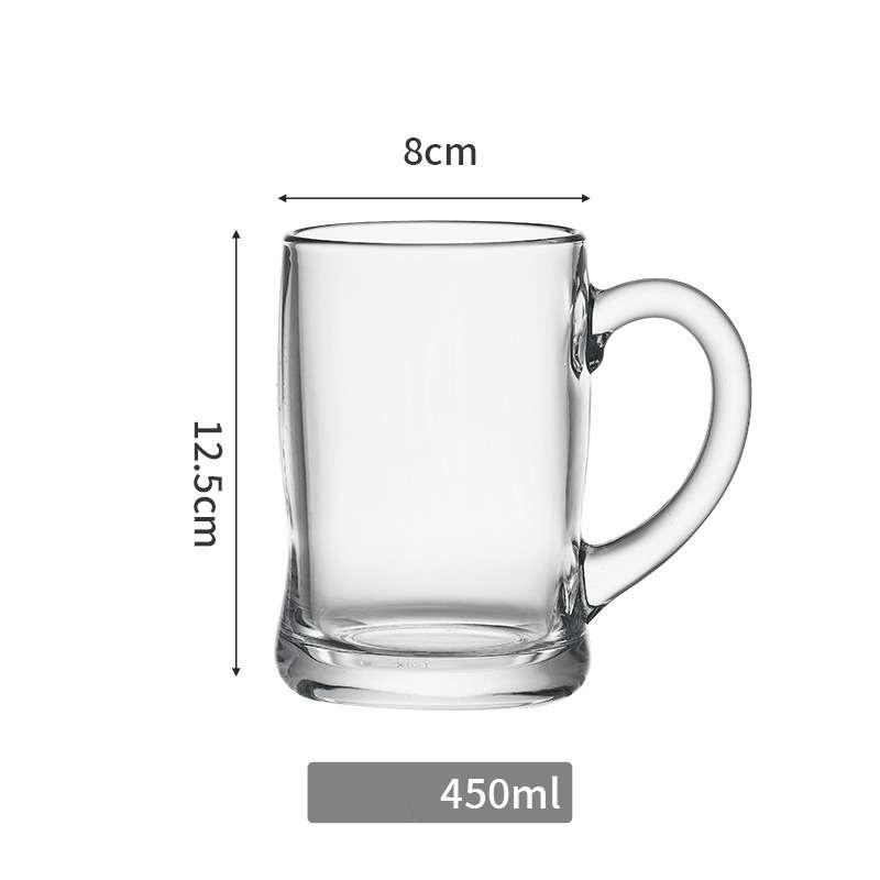 Durable And Heat Resistant Glass Mug With Handle For Home Office And Restaurant Use 330ml