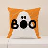 Halloween Funny Pillow Cover Short Plush Pumpkin Print Cushion Indoor Holiday Decoration Sofa Cushion