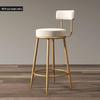 Nordic Wrought Iron Bar Stool with Backrest