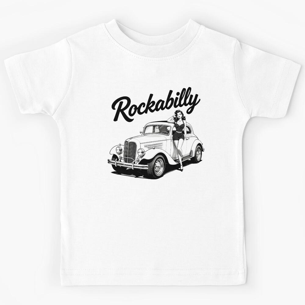 Rockabilly Pin-Up & Hot Rod Classic Car Design Kids T-Shirt 170