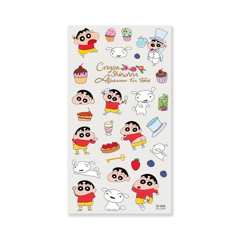 Sky Original Long Crayon Shin-chan Embossed Sticker – Cute Jelly Phone Decoration.
