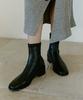 Moodnight Ronin Leather Stretch Ankle Boots - 2 Colors 5Cm Soft Spandex Ankle Boots