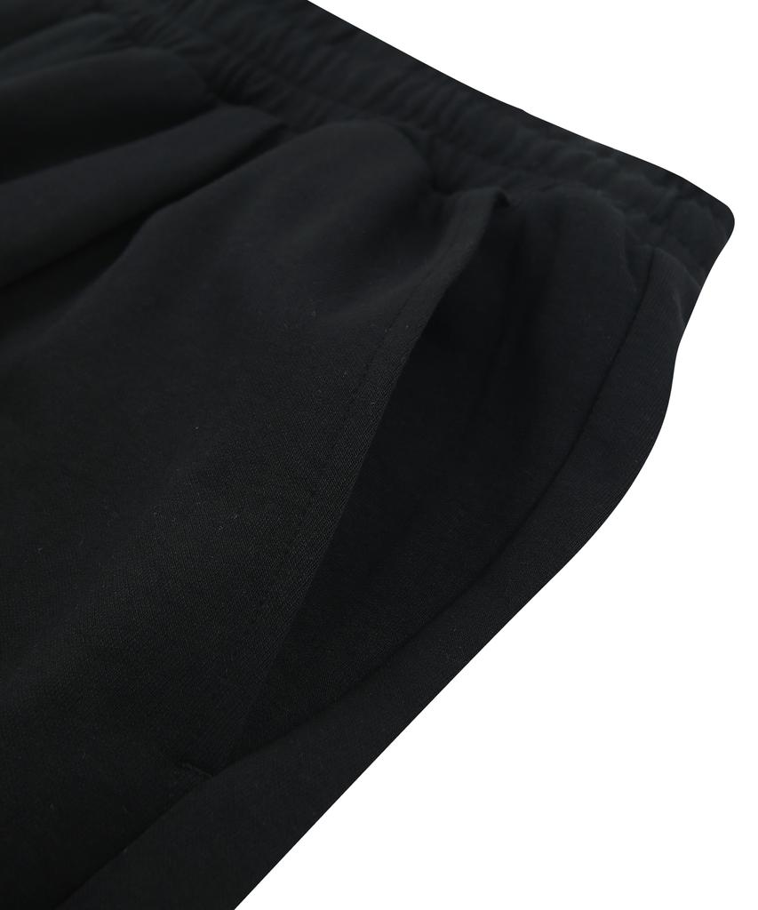 DOLPHIN WAVE APPAREL Dolphin Arch Logo Silicone Print One-Pleat Sweat Shorts Black