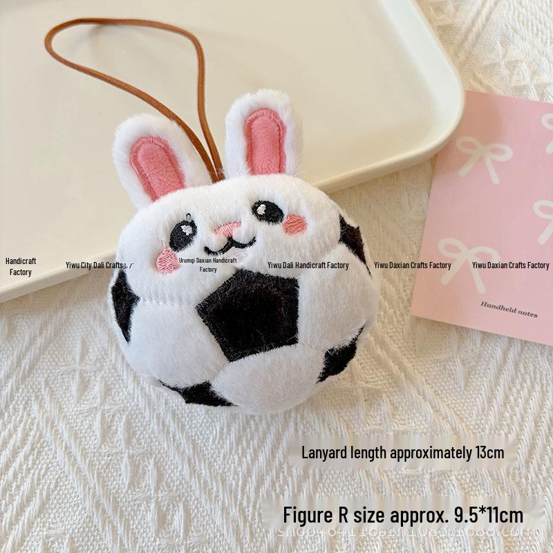 World Cup Cartoon Plush Doll Set: Rabbit, Pig, Football Bag Pendant