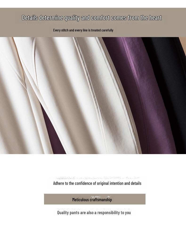 2024 Women's Korean Wide-Leg High-Waist Velvet Pants - Autumn/Winter Collection with Drawstring and Loose Fit.