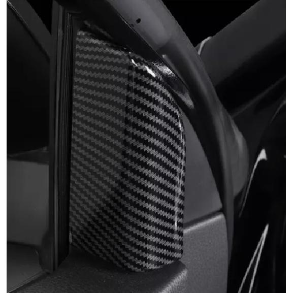 For Toyota Highlander 2017- Carbon Fiber Front Door Decor Cover Trim