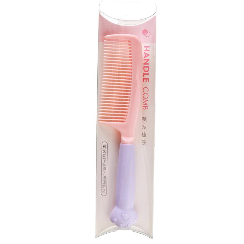 

1pc Cute Cartoon Cat Claw Comb Massage Comb Ladies Long Hair Massage Children Girl Plastic Hairdressing Comb фіолетовий