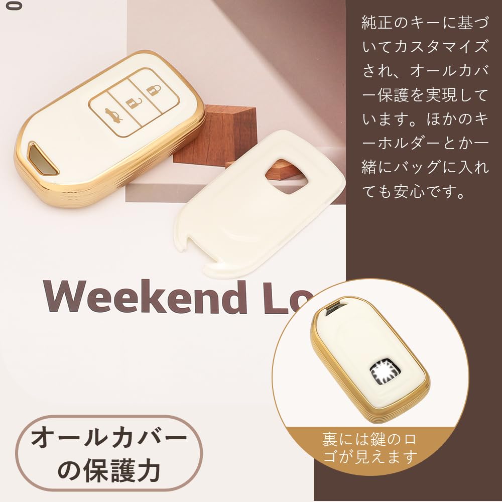 Futwod Key Case, 3 Button Key Holder, Odyssey Freed Civic CR-V S660, Key Cover,