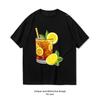 Refreshing Iced Tea Shirt WoUnisex Unisex Summer Cotton Graphic T Shirts Classic Oneck Breathable Tops Tee Fashion Streetwear