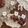 2pcs Plaid Elastic Hair Bands Floral Bow Scrunchies Baby Girls Hair Rope Tie Ponytail Holder Rubber Band Kids Hair Accessories