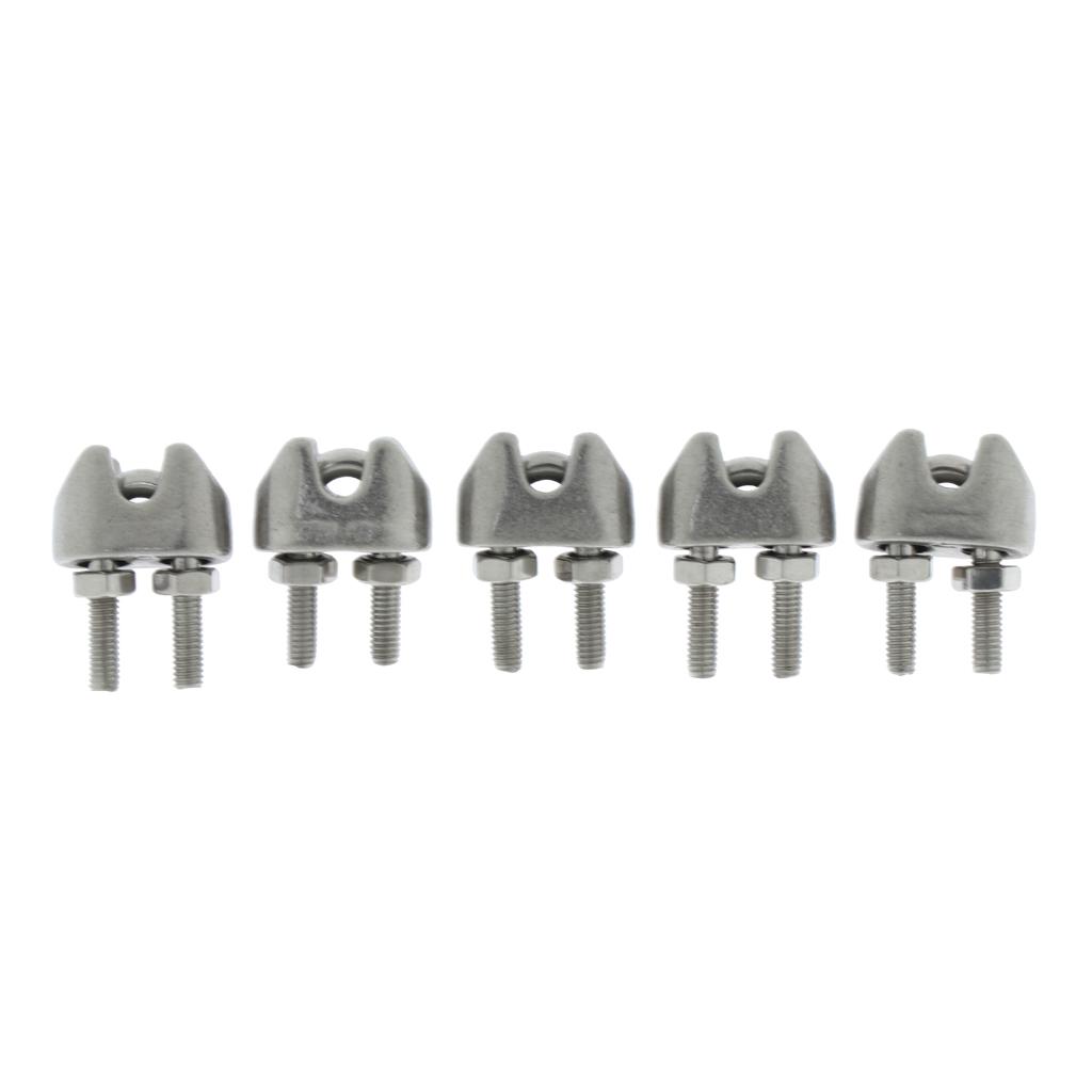 304 Stainless Steel M3//M5/M6 Bolt Saddle Clip Clamps Rope Clips 2mm /3mm /4mm /5mm /6mm /8mm