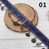 Woven Jacquard Ribbon Lace Tassel Fringe Geometric Figure Pattern for Clothing Straps Accessory Cloth Supplies Diy Sewing 1Yard
